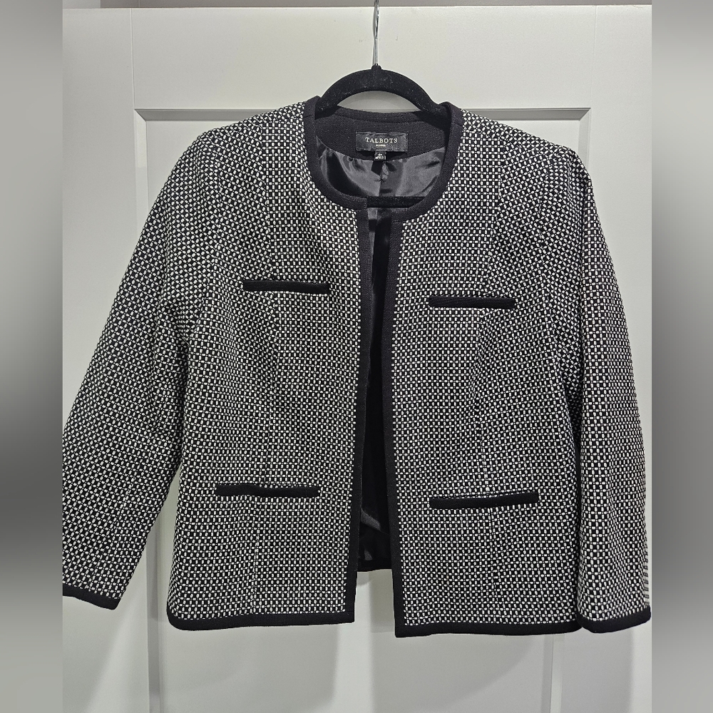 Talbots Black and White Women's Jacket